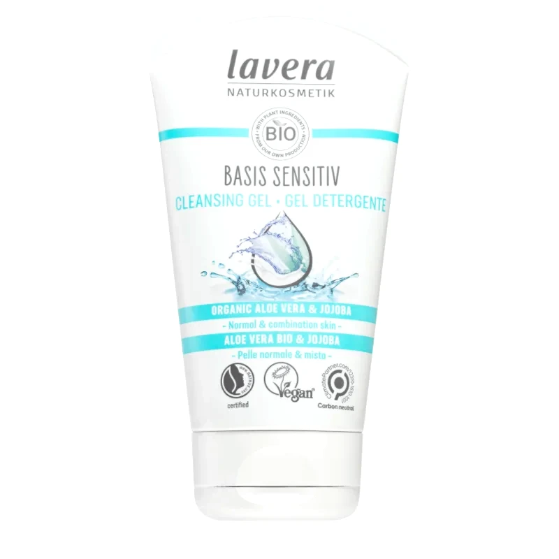 Lavera Lavera Basis Sensitiv απαλό καθαριστικό τζελ για κανονική έως μικτή επιδερμίδα 125 μλ