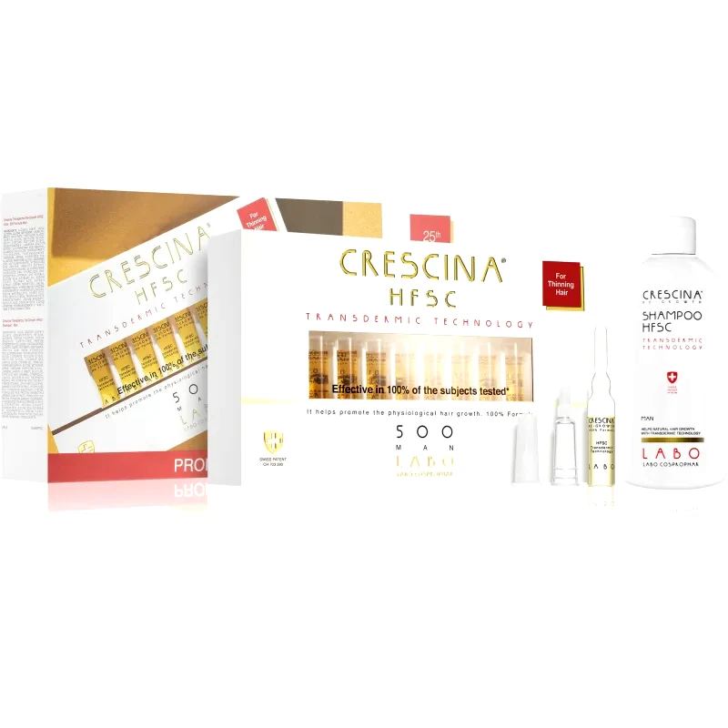 Crescina Crescina Transdermic 500 Re-Growth σετ δώρου για την άναπτυξη των μαλλιών για άντρες 500