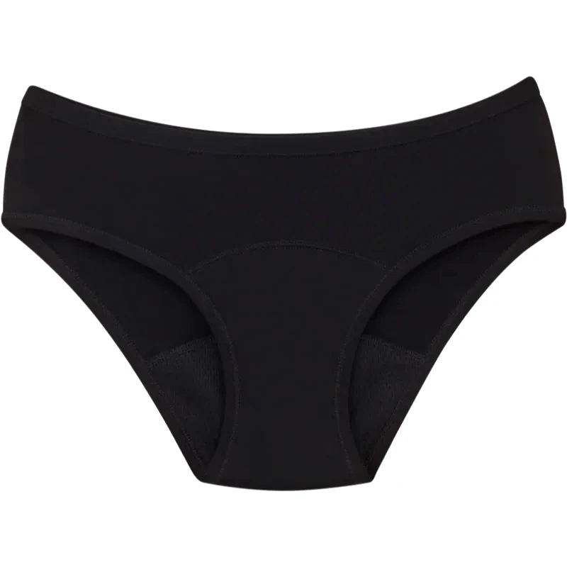 Snuggs Snuggs Period Underwear Classic: Medium Flow Black υφασμάτινα εσώρουχα περιόδου για μέτρια έμμηνο ρύση μέγεθος S 1 τμχ