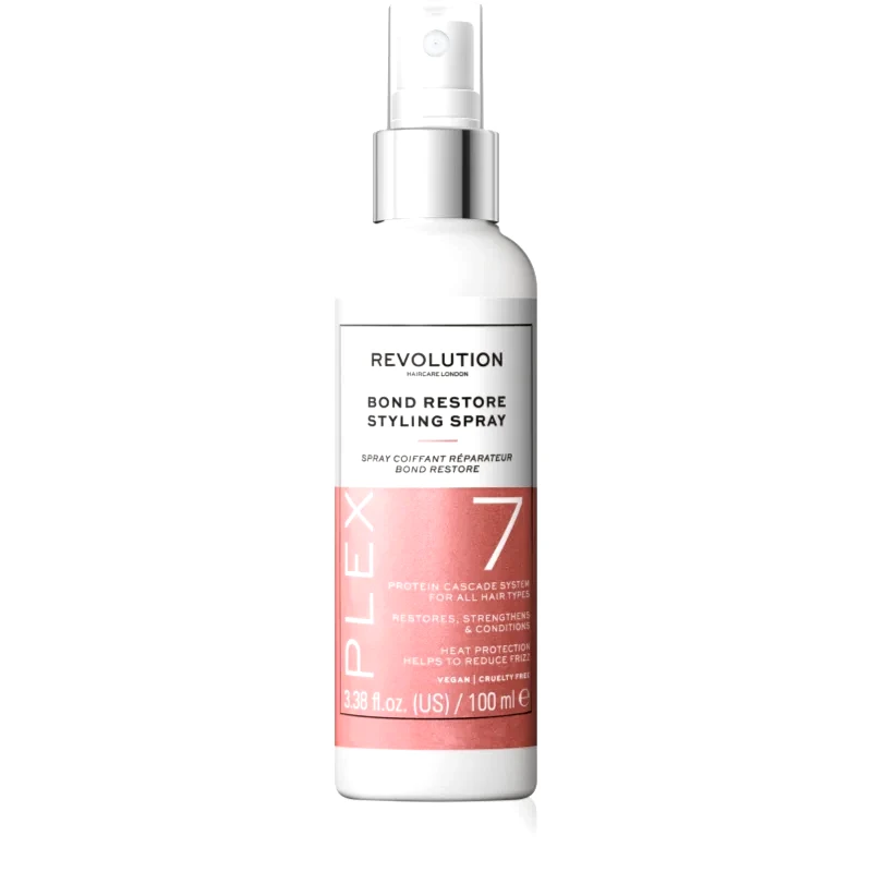 Revolution Haircare Revolution Haircare Plex No.7 Bond Restore Styling Spray αναγεννητικό μαλακτικό σε σπρεϊ για μαλλιά ταλαιπωρημένα από την θερμότητα 100 ml