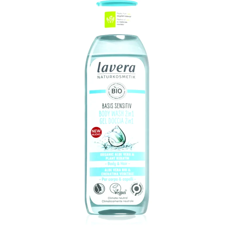 Lavera Lavera Basis Sensitiv τζελ για ντους για σώμα και μαλλιά 2 σε 1 250 ml