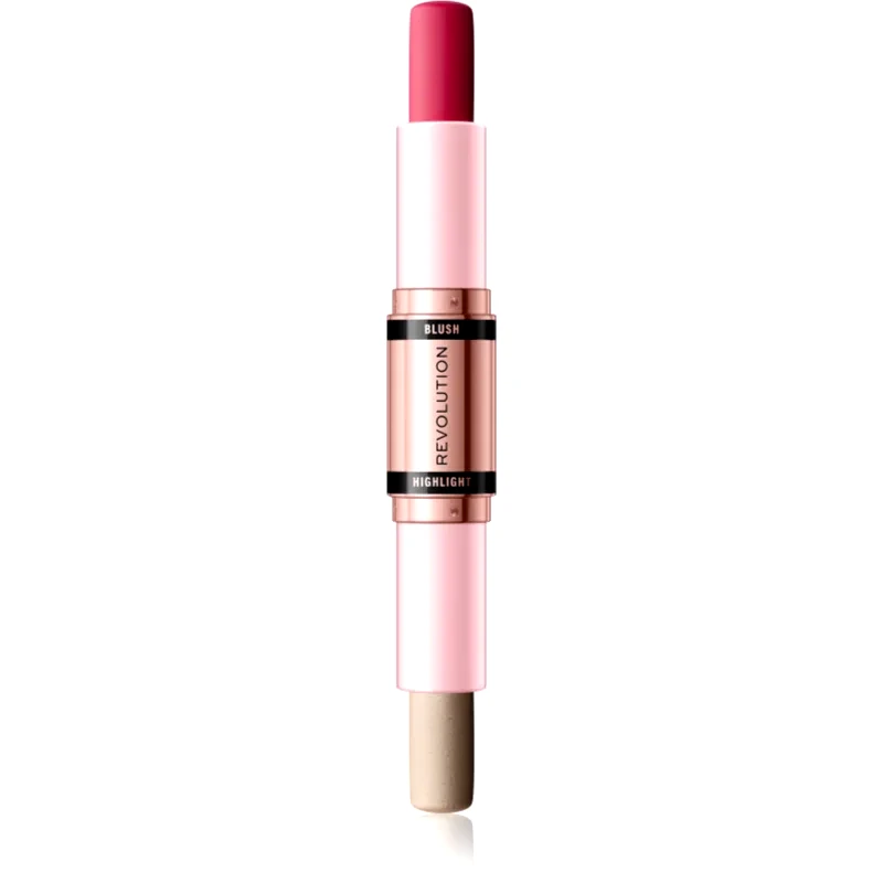 Makeup Revolution Makeup Revolution Blush & Highlight κρεμώδες ρουζ και highlighter σε στικ απόχρωση Mauve Glow 2x4,3 γρ