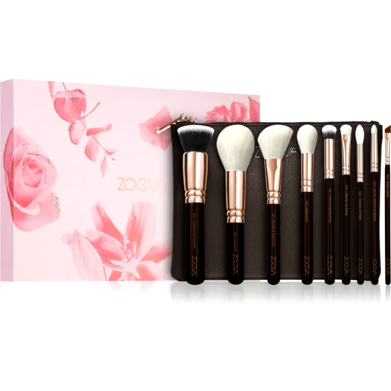 ZOEVA ZOEVA The Complete Brush Set Rose Golden Edition Σετ βουρτσών με τσαντάκι
