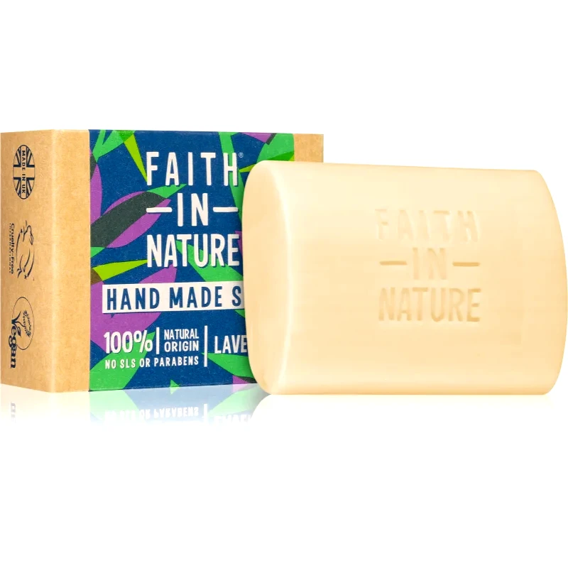 Faith In Nature Faith In Nature Hand Made Soap Lavender φυσικό στερεό σαπούνι με άρωμα λεβάντας 100 γρ