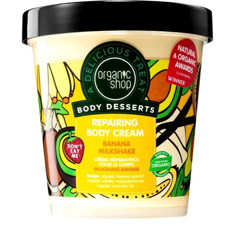 Organic Shop Organic Shop Body Desserts Banana Milkshake αναγεννητική κρέμα για το σώμα 450 ml