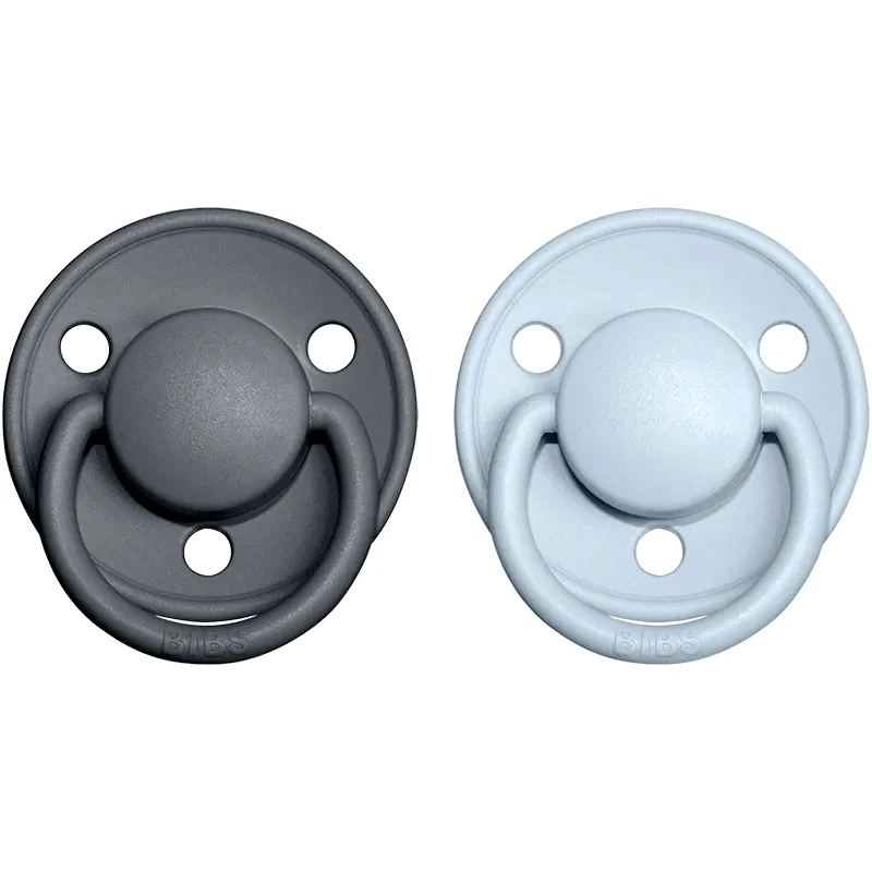 BIBS BIBS De Lux One Size πιπίλα Iron / BabyBlue 2 τμχ