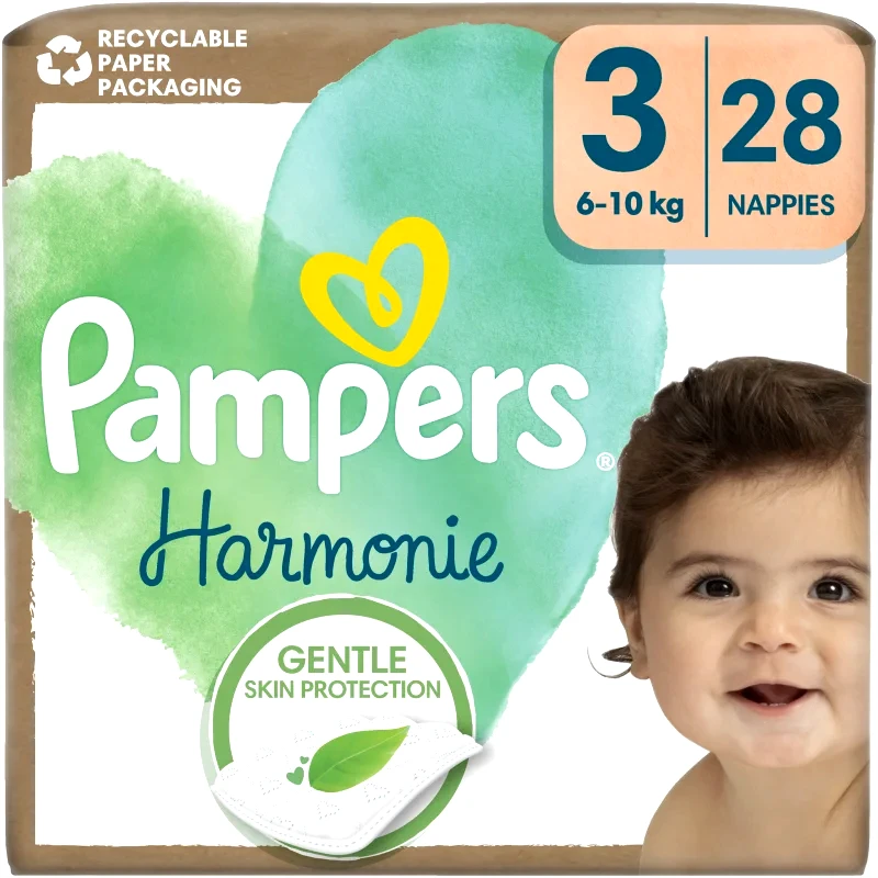 Pampers Pampers Harmonie Size 3 πάνες μίας χρήσης 6-10 kg 28 τμχ