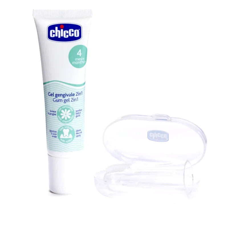 Chicco Chicco Oral Care Set Σετ οδοντιατρικής φροντίδας για μωρά 4 m+ 1 τμχ