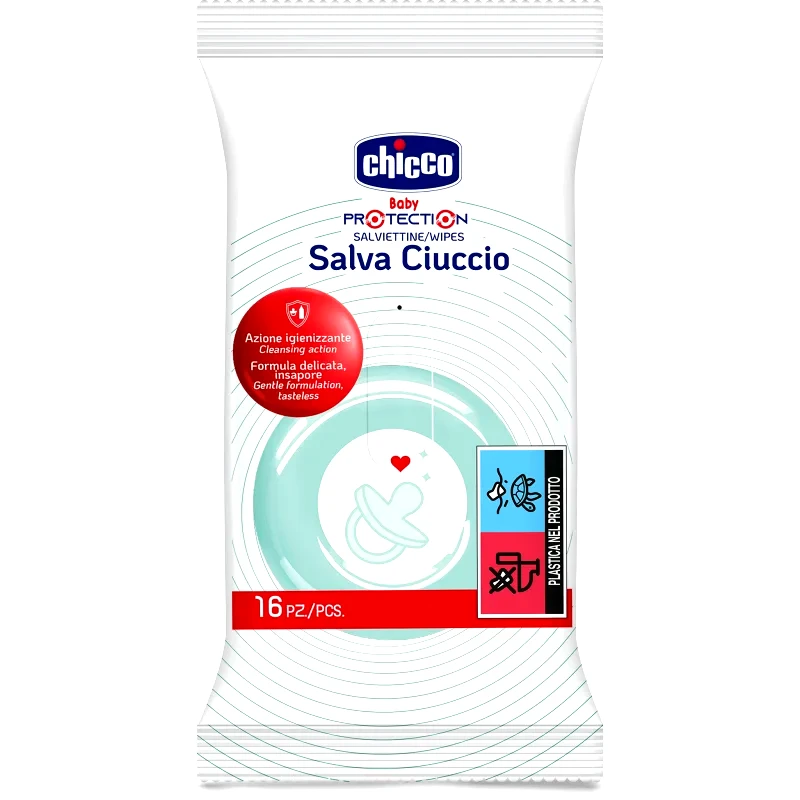 Chicco Chicco Wipes μωρομάντηλα για πιπίλες 16 τμχ