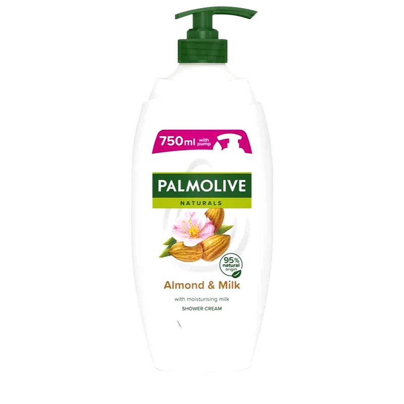 Palmolive Palmolive Naturals Almond κρεμώδες τζελ για ντους με λάδι αμύγδαλου με αντλία 750 ml