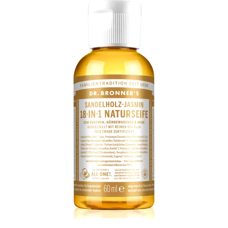 Dr. Bronner’s Dr. Bronner’s Sandalwood & Jasmine υγρό σαπούνι γενικής χρήσης 60 ml
