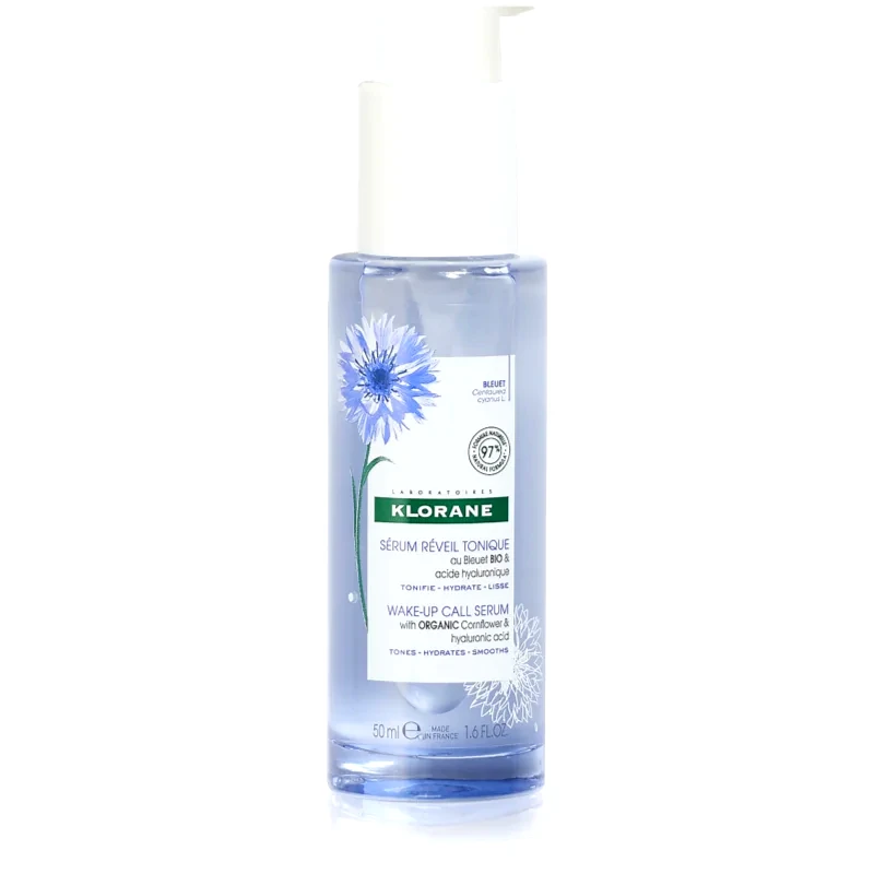 Klorane Klorane Cornflower Organic ενεργός ορός για φωτεινότητα και λείανση της επιδερμίδας 50 ml