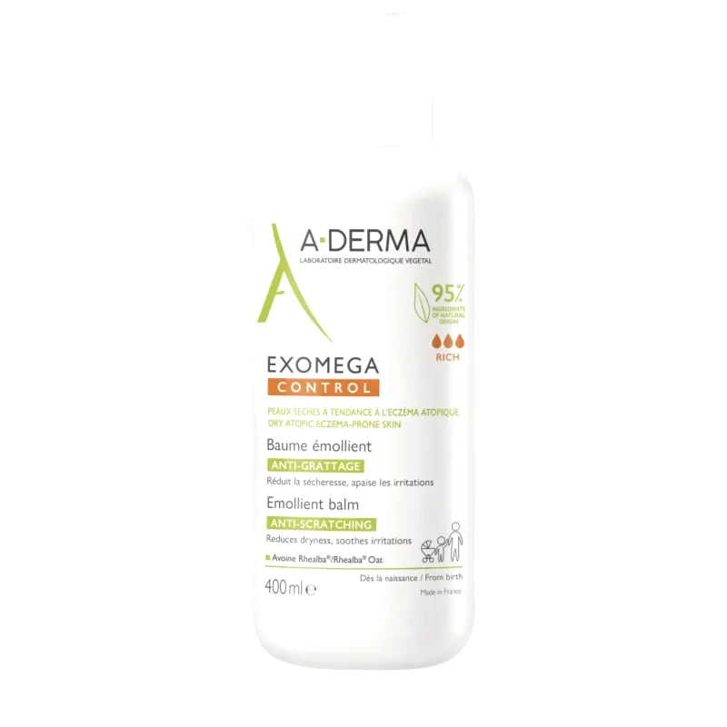 A-Derma A-Derma Exomega Control Emollient Balm βάλσαμο για ευαίσθητη και ξηρή επιδερμίδα 400 ml