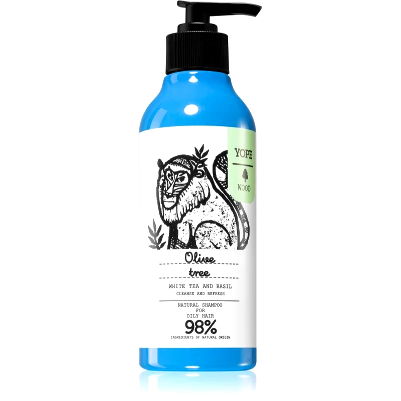 Yope Yope Wood Olive Tree σαμπουάν για λιπαρά μαλλιά 300 ml