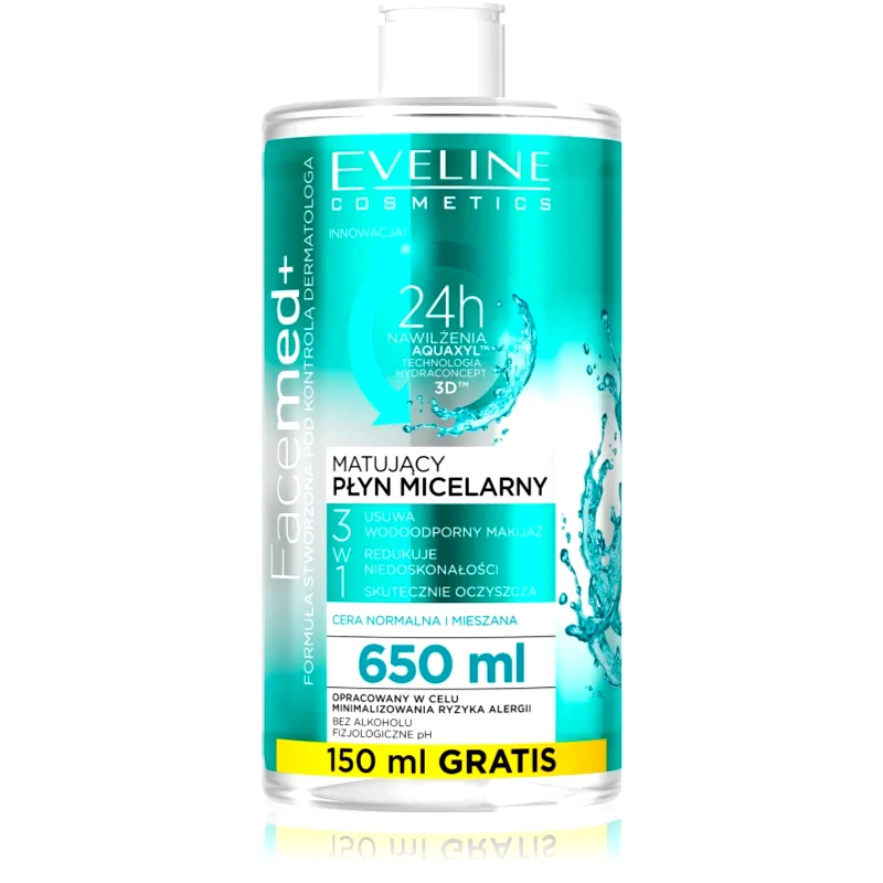 Eveline Cosmetics Eveline Cosmetics FaceMed+ ματ μικυλλιακό νερό 650 ml