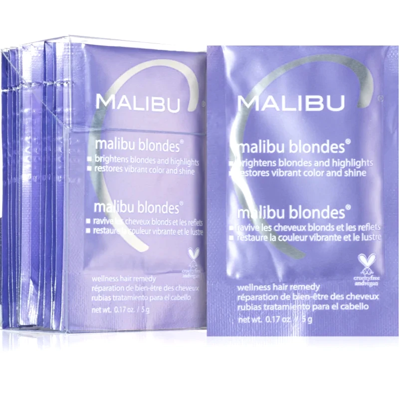 Malibu C Malibu C Wellness Hair Remedy Malibu Blondes εντατική θεραπεία για ξανθά και με ανταύγειες μαλλιά 12x5 γρ