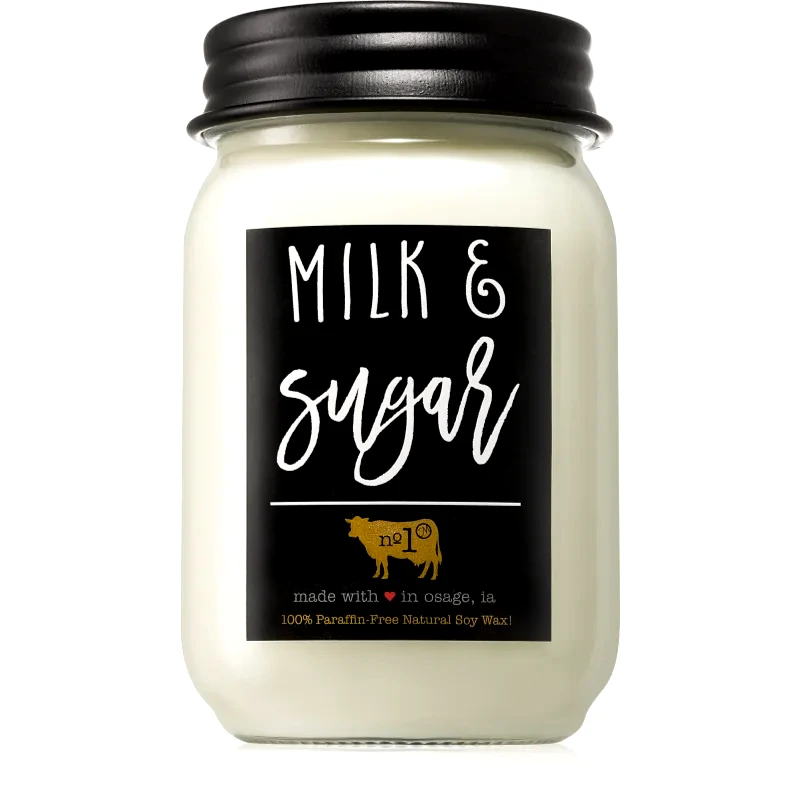 Milkhouse Candle Co. Milkhouse Candle Co. Farmhouse Milk & Sugar αρωματικό κερί Mason Jar 368 γρ