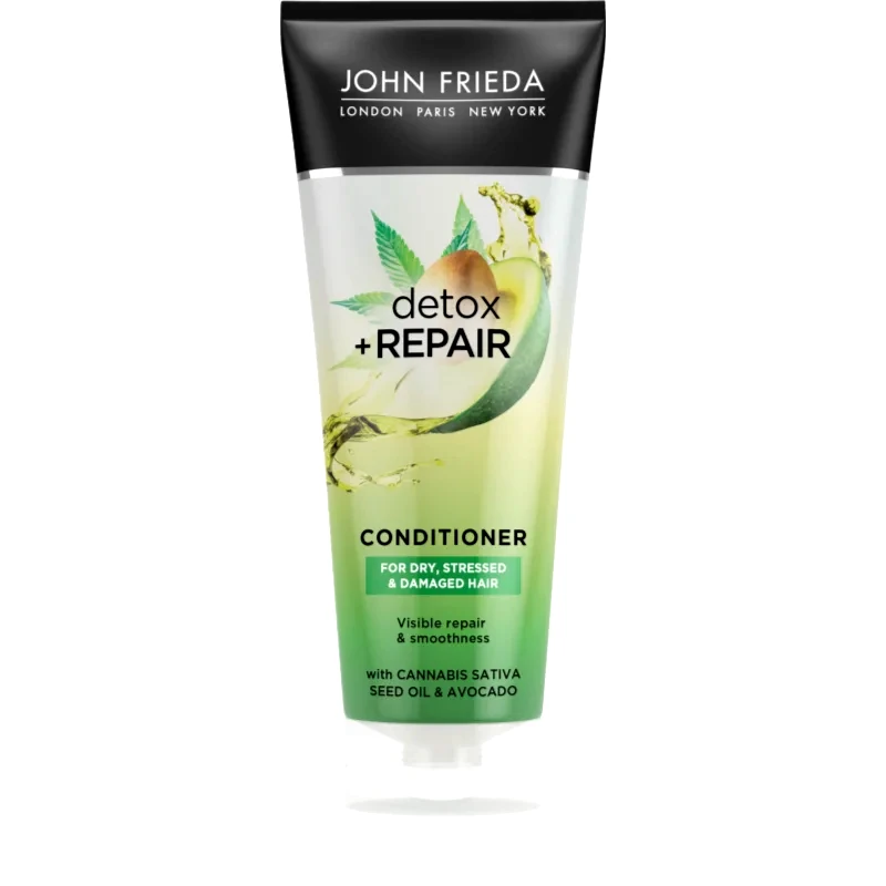John Frieda John Frieda Detox & Repair κοντίσιονερ καθαρισμού και αποτοξίνωσης για κατεστραμμένα μαλλιά 250 ml