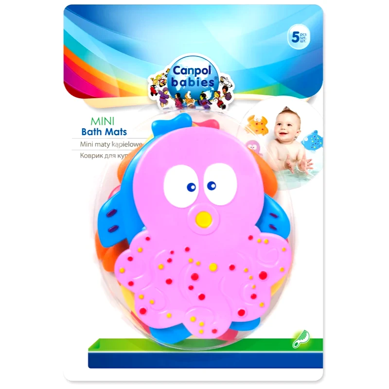 Canpol Babies Canpol babies Bath Mini αντιολισθητικό χαλάκι στη μπανιέρα μίνι 5 τμχ