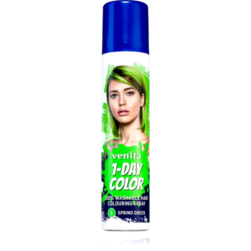 Venita Venita 1-Day Color σπρέι με χρώμα για τα μαλλιά απόχρωση No. 3 - Spring Green 50 ml