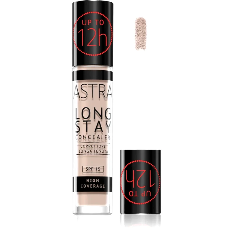Astra Make-up Astra Make-up Long Stay κονσίλερ με υψηλή κάλυψη SPF 15 απόχρωση 01W Butter 4,5 ml