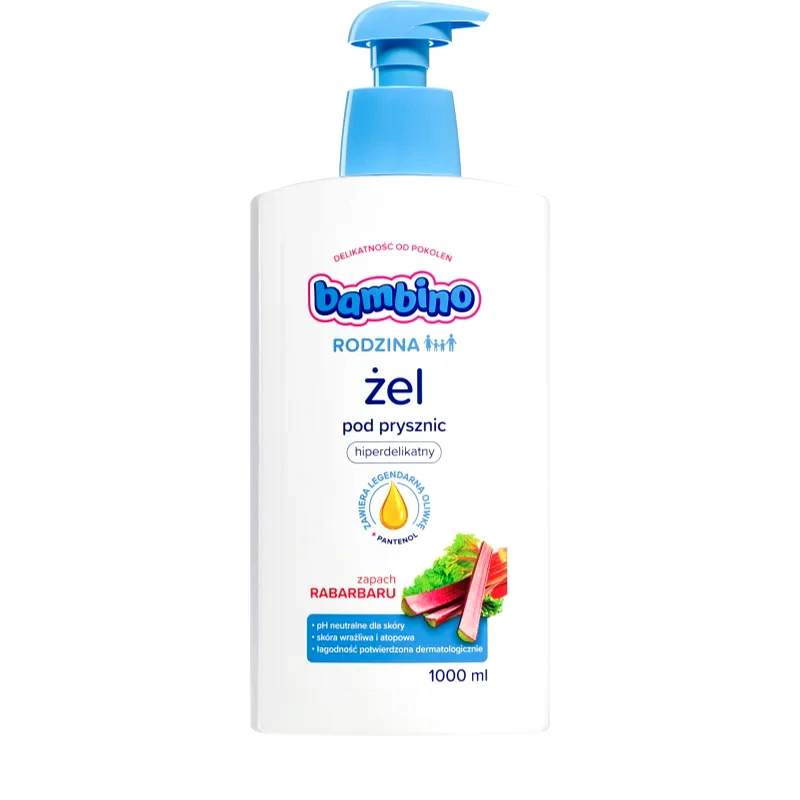 Bambino Bambino Family Rhubarb απαλό τζελ για ντους 1000 ml