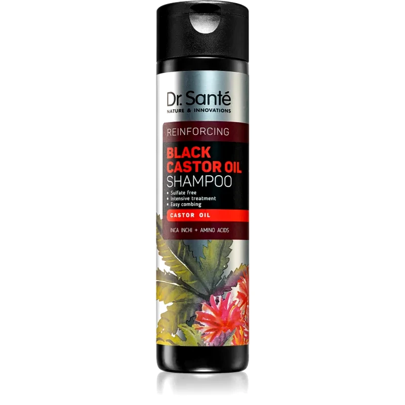 Dr. Santé Dr. Santé Black Castor Oil δυναμωτικό σαμπουάν για απαλό καθαρισμό 250 ml