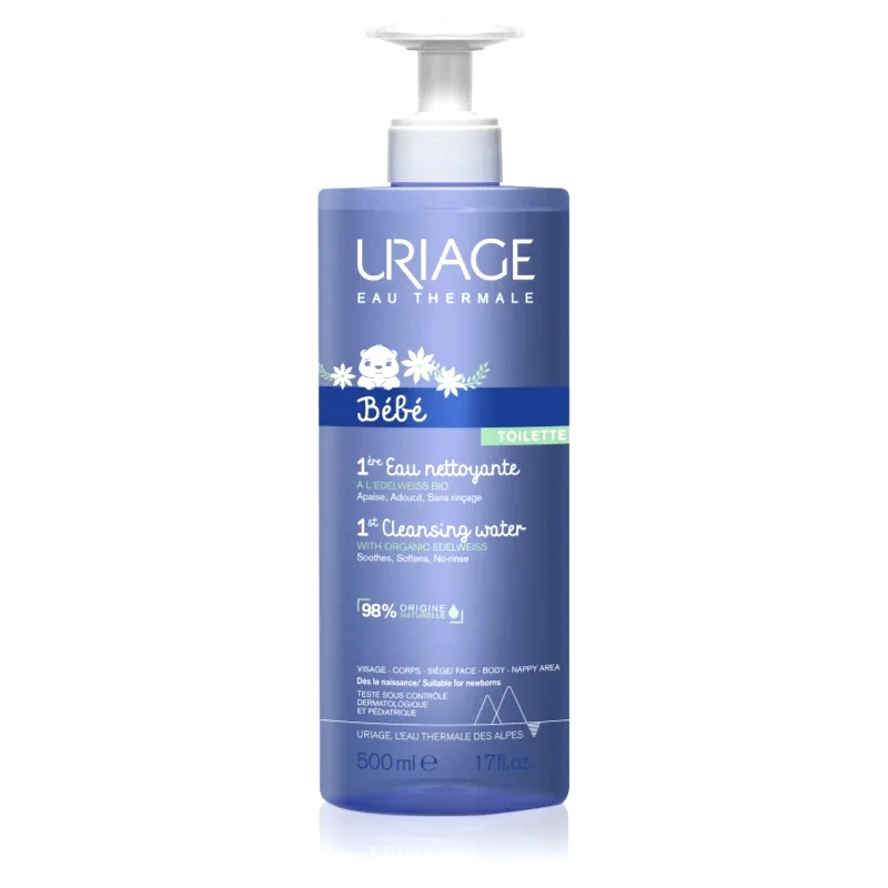 Uriage Uriage Bébé 1st Cleansing Water καθαριστικό νερό για σώμα και πρόσωπο 500 ml