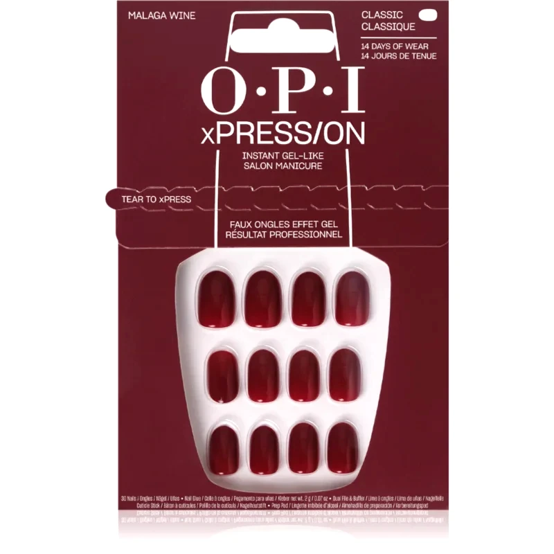 OPI OPI xPRESS/ON Ψεύτικα νύχια Malaga Wine 30 τμχ
