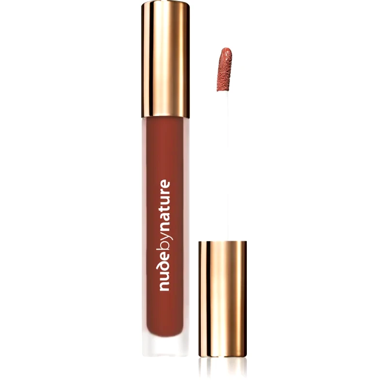 Nude by Nature Nude by Nature Satin Liquid Lipstick Κρεμώδες κραγιόν με σατέν φινίρισμα απόχρωση 10 Terracotta 3,75 ml
