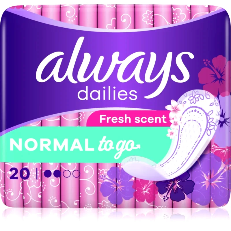 Always Always Dailies Normal To Go Fresh σερβιετάκια 20 τμχ