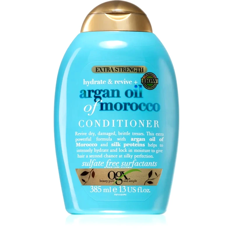 OGX OGX Argan Oil Of Morocco Extra Strenght αποκαταστατικό μαλακτικό για κατεστραμμένα μαλλιά 385 ml