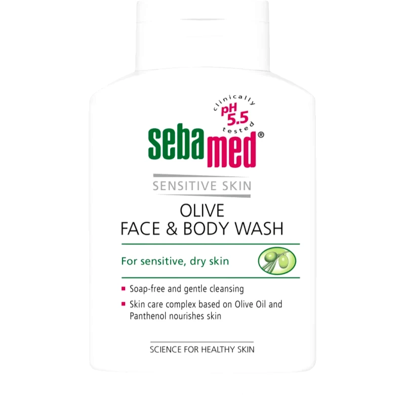 Sebamed Sebamed Wash απαλό γαλάκτωμα πλυσίματος για σώμα και πρόσωπο με ελαιολάδο 200 ml