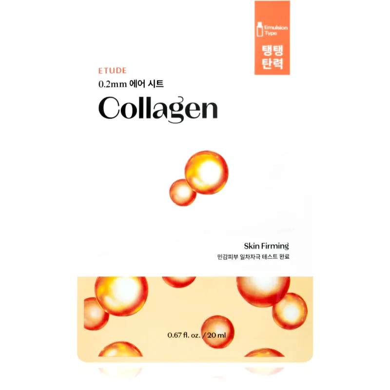 ETUDE ETUDE 0.2 Therapy Air Mask Collagen αντιρυτιδική μάσκα φύλλο για ενυδάτωση και σύσφιξη του δέρματος 20 ml