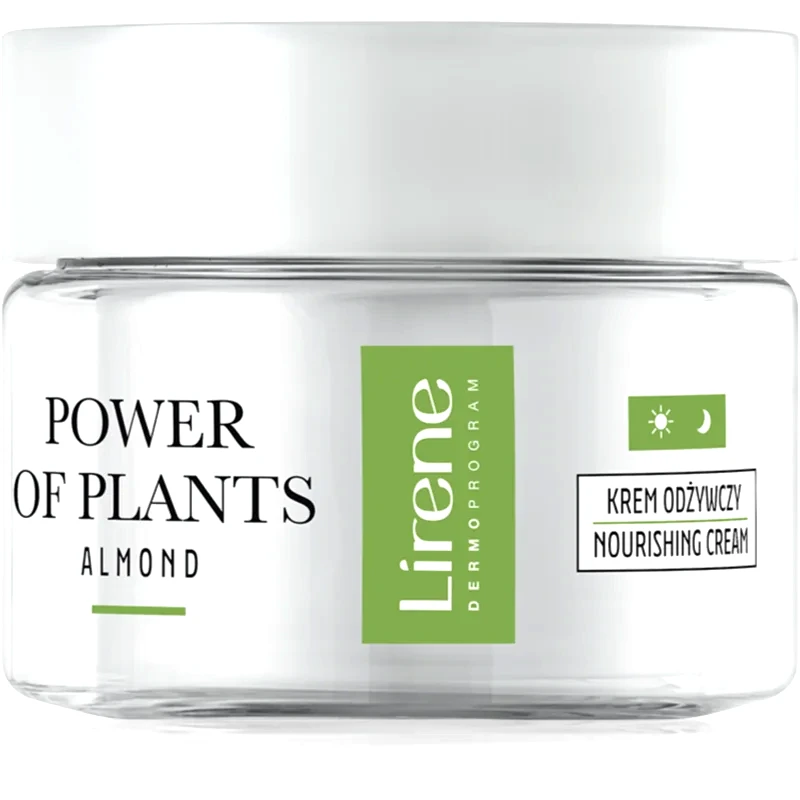 Lirene Lirene Power of Plants Almond θρεπτική κρέμα για την αποκατάσταση της σφριγηλότητας του δέρματος 50 ml