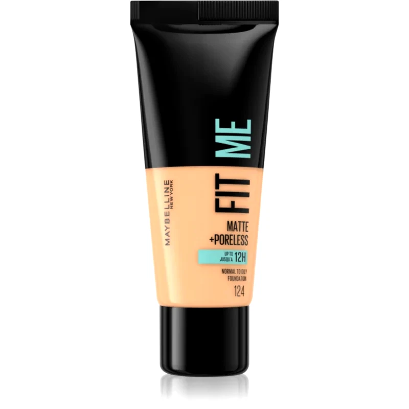 MAYBELLINE NEW YORK MAYBELLINE NEW YORK Fit Me! Matte+Poreless Ματ μεικ απ για κανονική προς λιπαρή επιδερμίδα απόχρωση 124 Soft Sand 30 ml