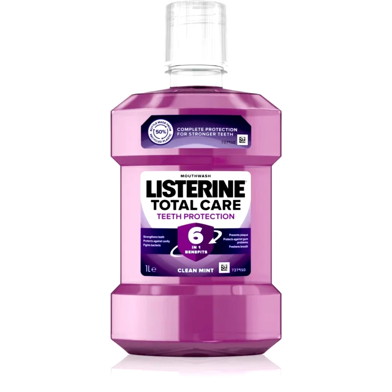 Listerine Listerine Essential Care Teeth Protection στοματικό διάλυμα για ολοκληρωμένη προστασία των δοντιών 6 σε 1 1000 ml