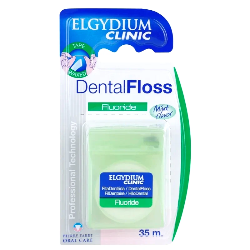 Elgydium Elgydium Clinic Fluoride οδοντικό νήμα γεύση Mint Flavor 35 μ