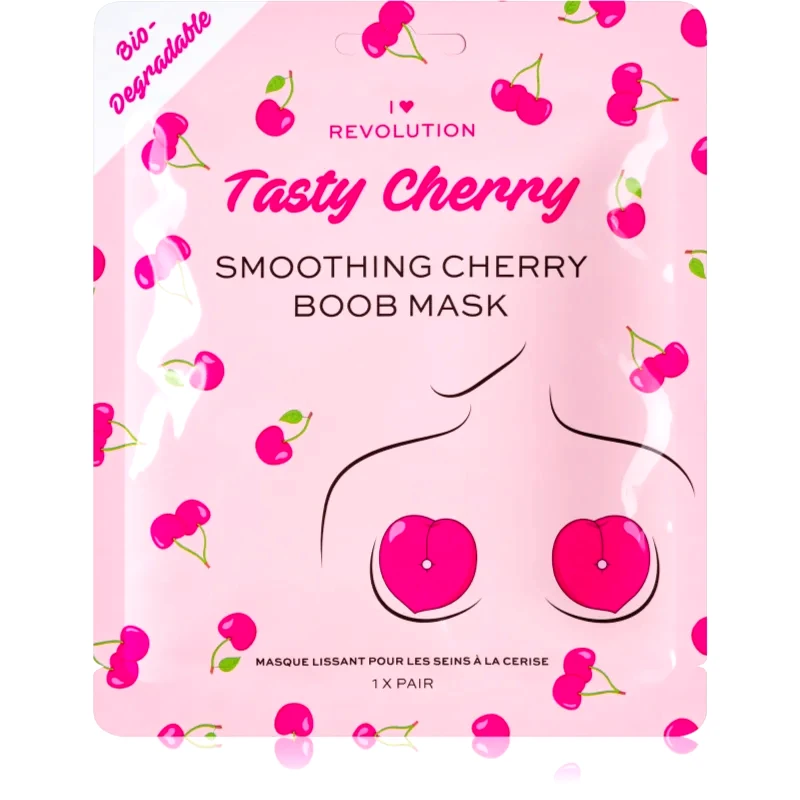 I Heart Revolution I Heart Revolution Tasty Cherry εντατική μάσκα υδρογέλης για την ενίσχυση του ντεκολτέ 2 τμχ