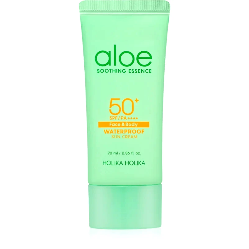 Holika Holika Holika Holika Aloe Soothing Essence αδιάβροχη αντηλιακή κρέμα SPF 50+ 70 ml