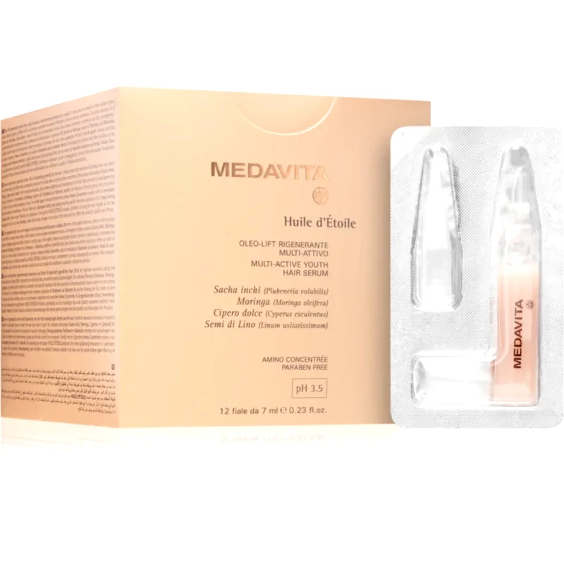 Medavita Medavita Huile d'Étolle Multi-Active Youth Hair Serum ορός για τα μαλλιά σε αμπούλες 12x7 ml