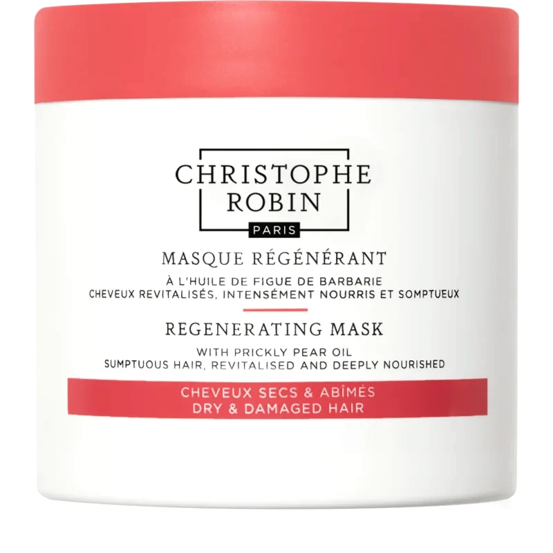 Christophe Robin Christophe Robin Regenerating Mask with Prickly Pear Oil αναγεννητική μάσκα για ξηρά,κατεσραμμένα και χημικά επεξεργαζμένα μαλλιά 250 ml