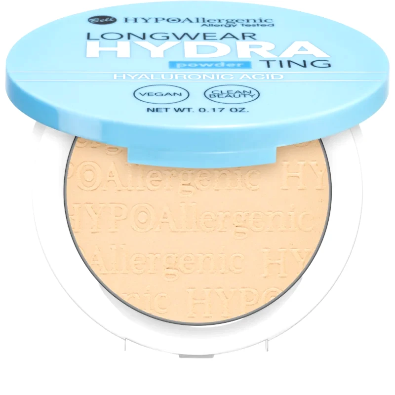 Bell Bell Hypoallergenic Hydrating συμπαγής πούδρα με υαλουρονικό οξύ απόχρωση 01 Nude 5 γρ