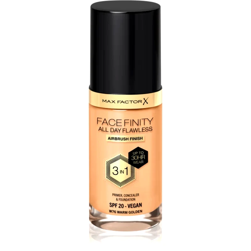 Max Factor Max Factor Facefinity All Day Flawless μακράς διαρκείας μεικ απ SPF 20 απόχρωση 76 Warm Golden 30 ml