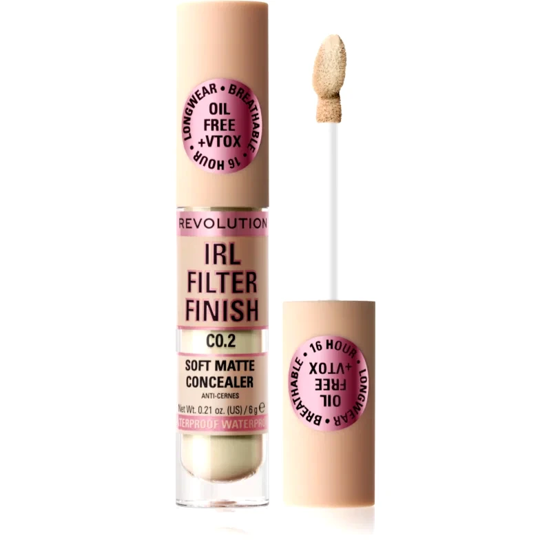 Makeup Revolution Makeup Revolution IRL Filter κονσίλερ μακράς διαρκείας για πληρή κάλυψη απόχρωση C0.2 6 γρ