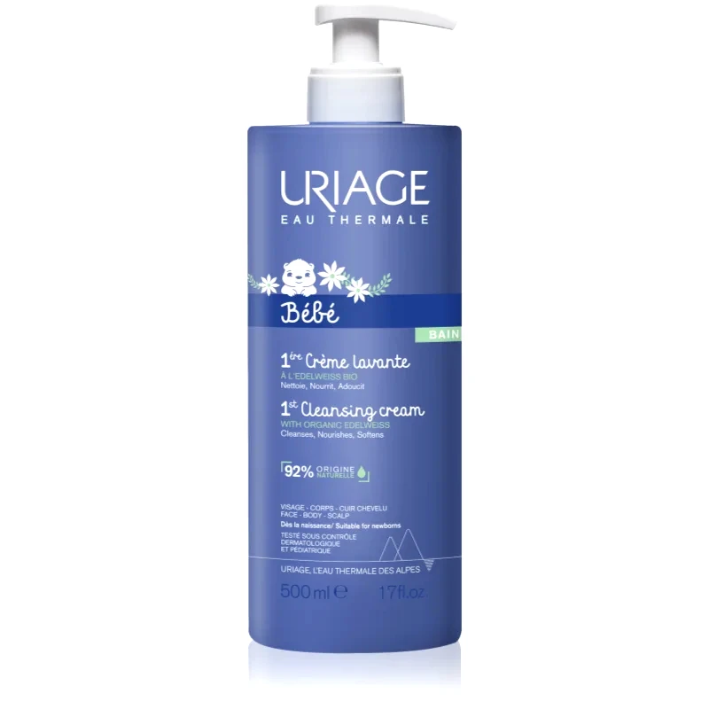 Uriage Uriage Bébé 1st Cleansing Cream απαλή καθαριστική κρέμα για παιδιά από τη γέννηση 500 ml