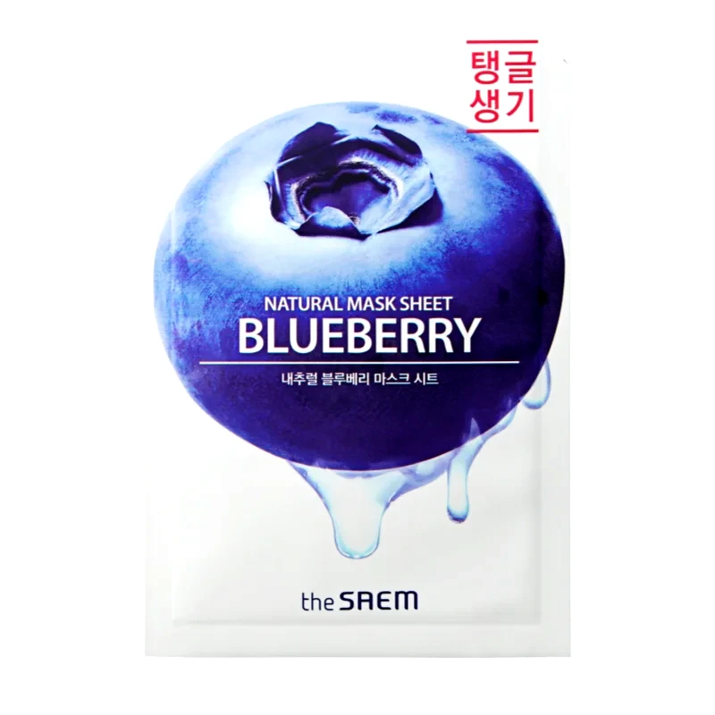 The Saem The Saem Natural Mask Sheet Blueberry φύλλο μάσκας με αναζωογονητική επίδραση 21 ml