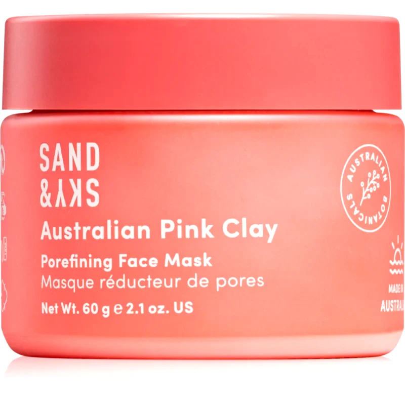 Sand & Sky Sand & Sky Australian Pink Clay Porefining Face Mask αποτοξινωτική μάσκα για εκτεταμένους πόρους 60 γρ