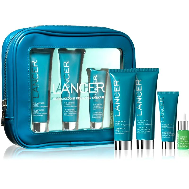 LANCER LANCER THE METHOD SENSITIVE-DEHYDRATED SKIN σετ ταξιδιού για αφυδατωμένη επιδερμίδα