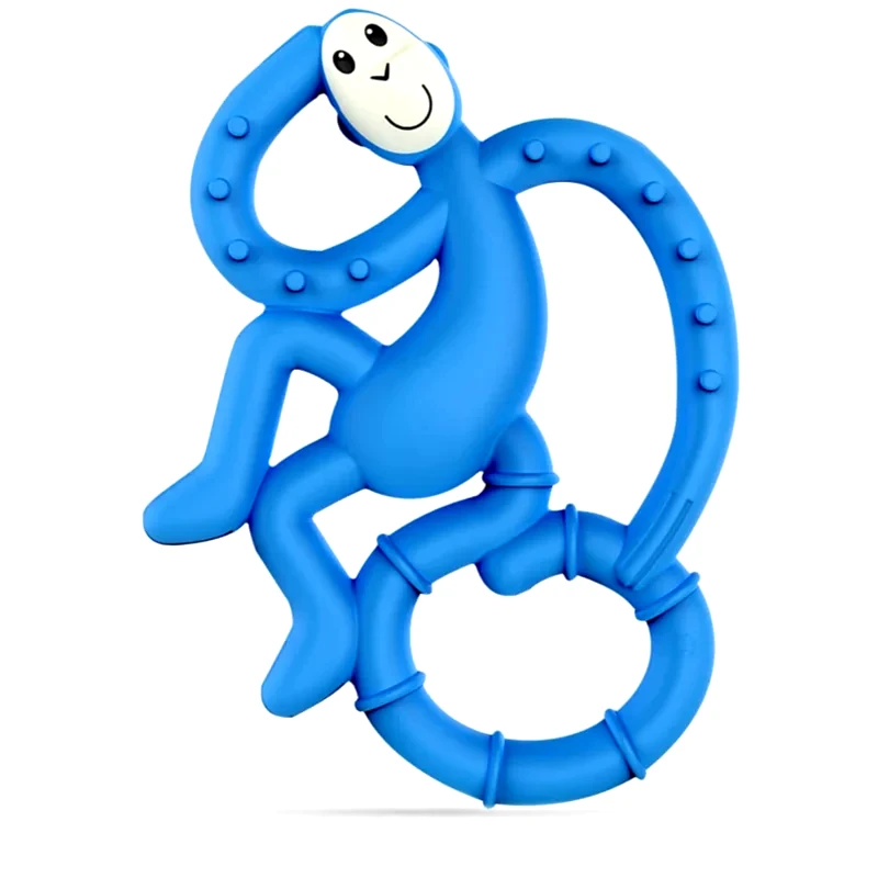 Matchstick Monkey Matchstick Monkey Mini Monkey Teether μασητικό με αντιμικροβιακή δράση Blue 1 τμχ